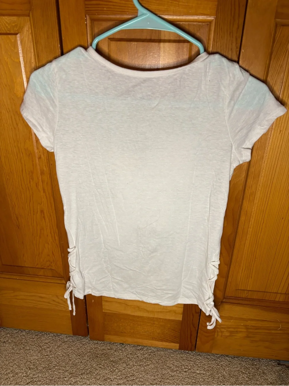 Justice Cream Tee with Subtle Mint Graphic